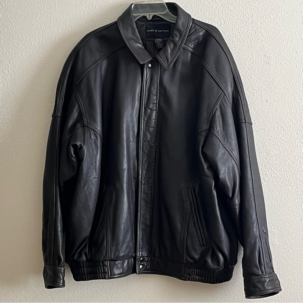 Croft & Barrow Genuine Soft Luxurious Lambskin Leather XL Men's Bomber Jacket